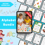 Alphabet Learning Bundle – 500+ Printable Worksheets for Preschool & Kindergarten | ABC Tracing, Flashcards, Phonics & Activities
