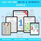 Math & Numbers Activity Bundle – Tracing Worksheets, Missing Numbers & Early Learning Printables for Preschool & Kindergarten