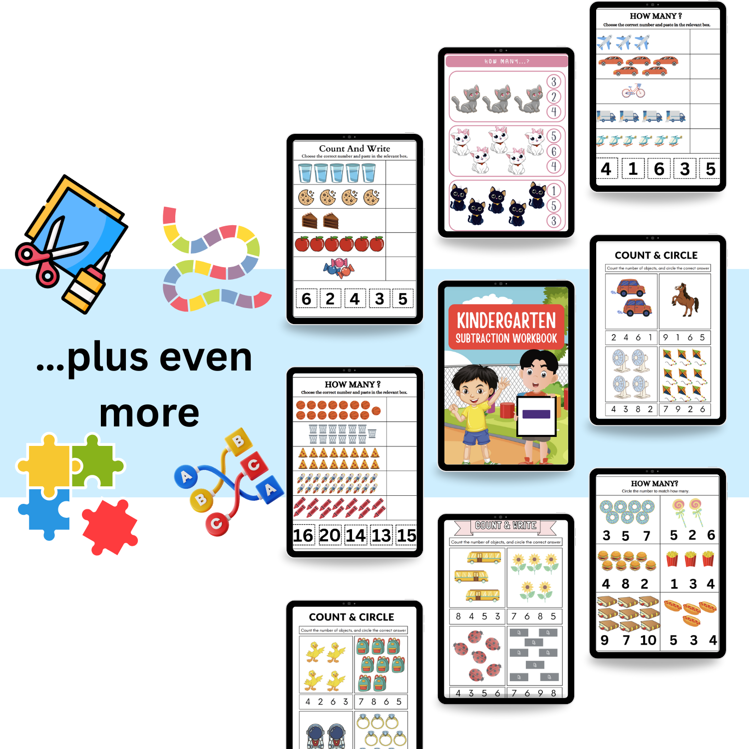 Math & Numbers Activity Bundle – Tracing Worksheets, Missing Numbers & Early Learning Printables for Preschool & Kindergarten